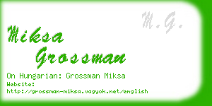 miksa grossman business card